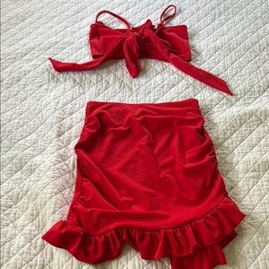 Vibrant Red Two-Piece Set